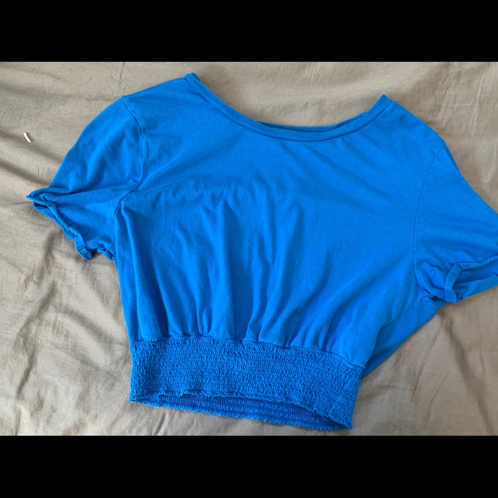 Blue crop top